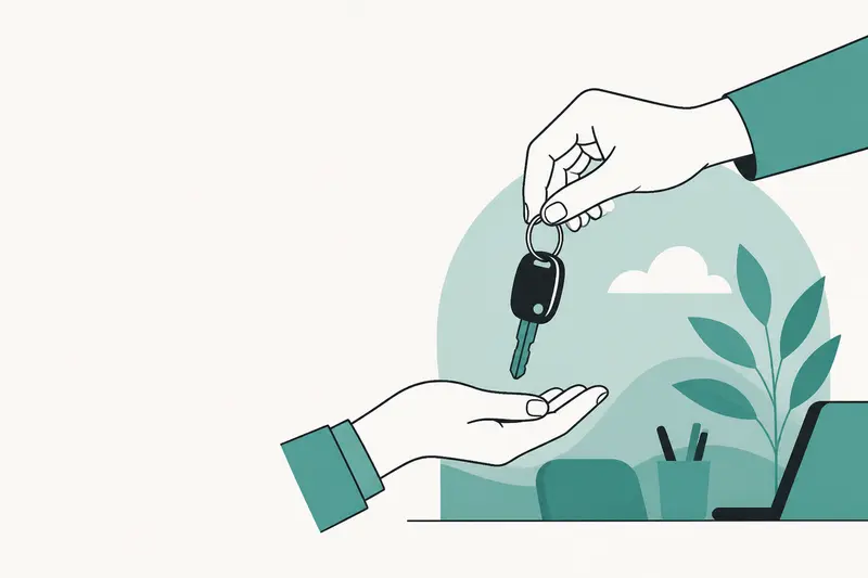 Illustration for the article "Mileage Limits and Overage Fees Renters Accept"